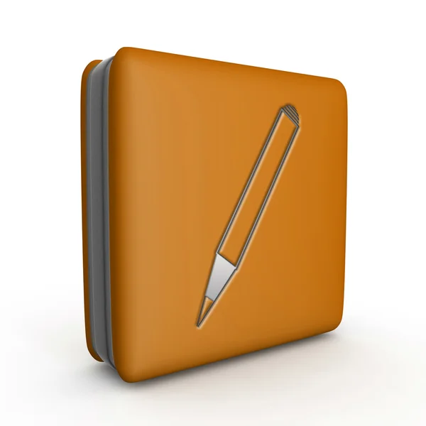 Pencil square icon on white background — Stock Photo, Image