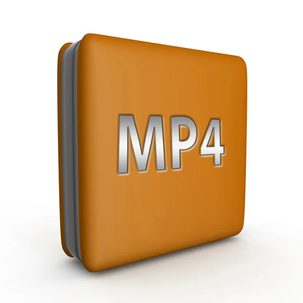 MP4 square icon on white background — Stock Photo, Image