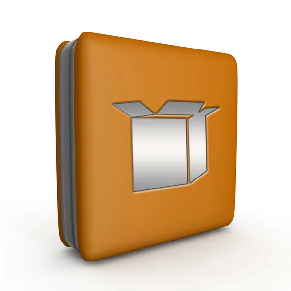 Box square icon on white background — Stock Photo, Image