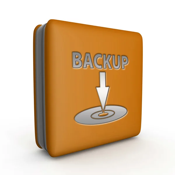 Backup quadratischen Symbol auf weißem Hintergrund — Stockfoto