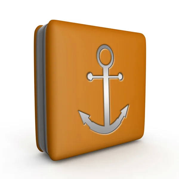 Anchor square icon on white background — Stock Photo, Image