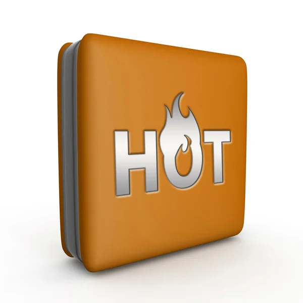 Hot square icon on white background — Stock Photo, Image