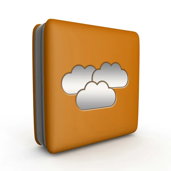 Cloud fyrkantiga ikonen på vit bakgrund — Stockfoto