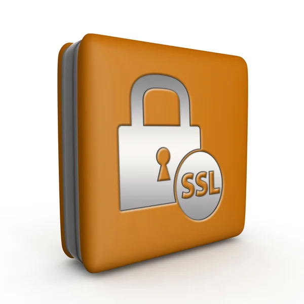 SSL квадратних значок на білому тлі — стокове фото