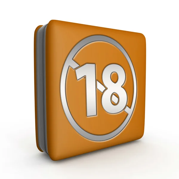 18 négyzet alakú ikon a fehér háttér — Stock Fotó
