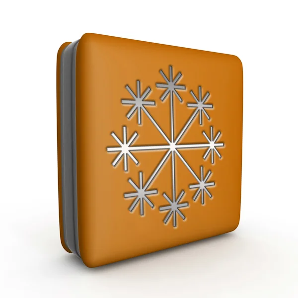 Hó négyzet alakú ikon a fehér háttér — Stock Fotó