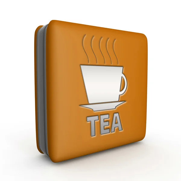 Tea square icon on white background — Stock Photo, Image