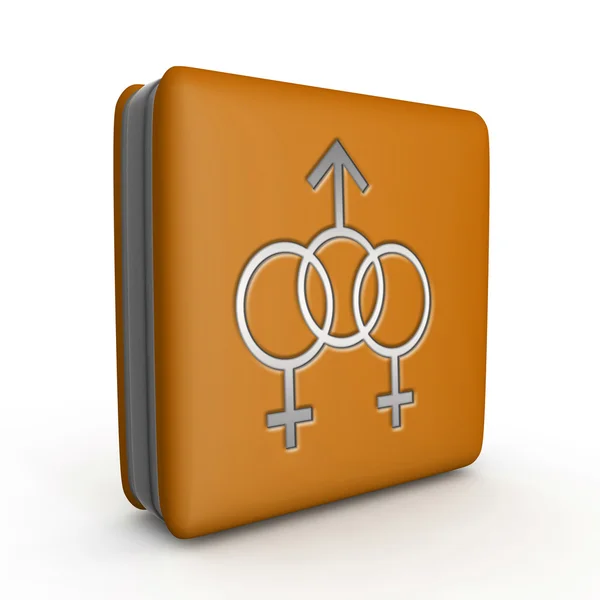 Sexuality square icon on white background — Stock Photo, Image