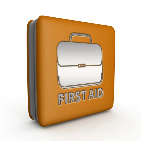 First aid square icon on white background — Stock Photo, Image