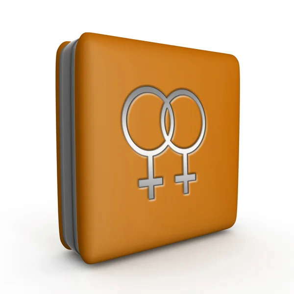 Lesbian square icon on white background — Stock Photo, Image