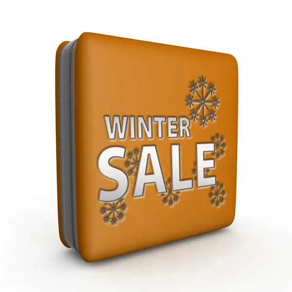 Vinter försäljning fyrkantiga ikonen på vit bakgrund — Stockfoto