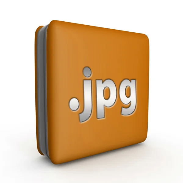 .Jpg ícone quadrado no fundo branco — Fotografia de Stock