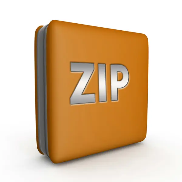 Zip négyzet alakú ikon a fehér háttér — Stock Fotó