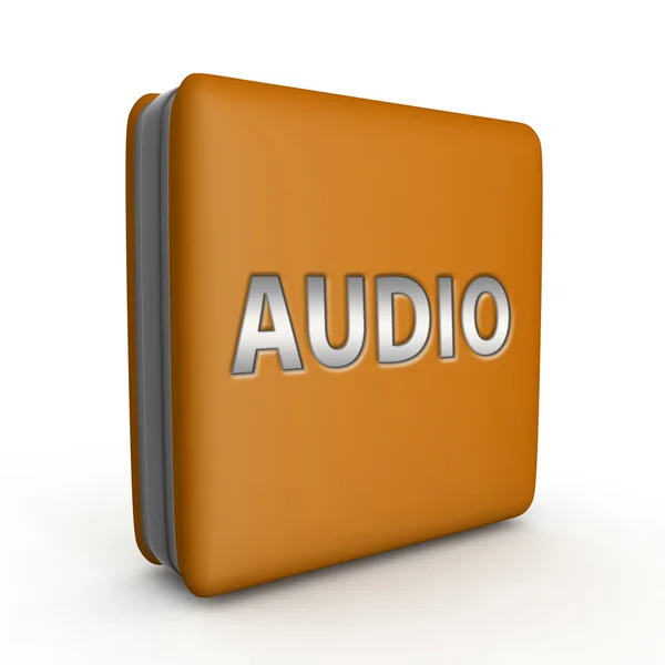 Audio square icon on white background — Stock Photo, Image