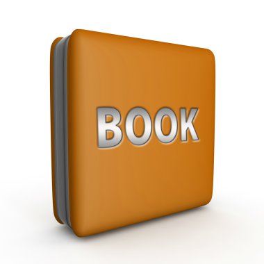 Beyaz arka plan üzerinde kitap kare simgesini