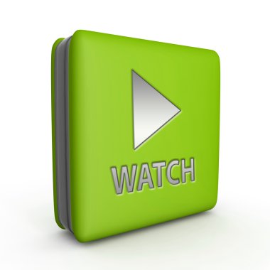 Beyaz arka plan üzerinde kare simge izle