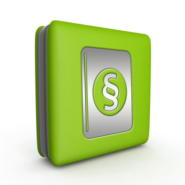 Beyaz arka planda hukuk kare simgesi