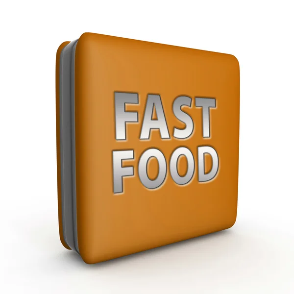 Faast food icona quadrata su sfondo bianco — Foto Stock