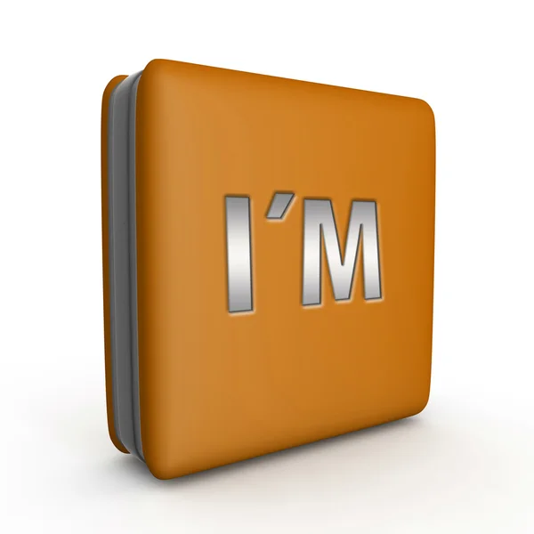 I am square icon on white background — Stock Photo, Image