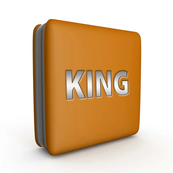 白い背景の上の王の正方形のアイコン — ストック写真