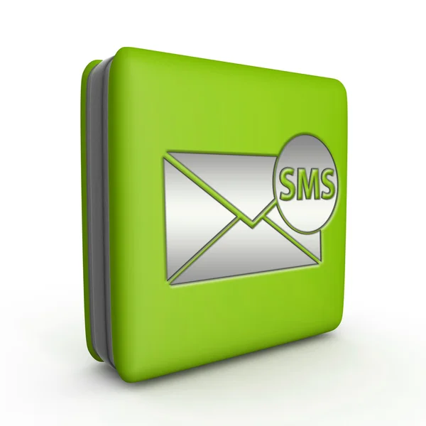 Sms square icon on white background — Stock Photo, Image