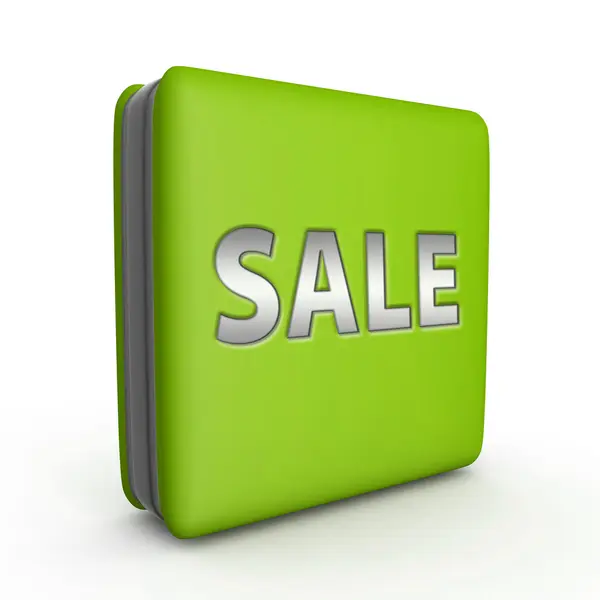 Ícone quadrado da venda no fundo branco — Fotografia de Stock