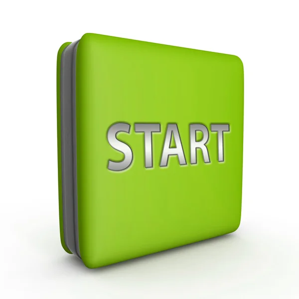 Start square icon on white background — Stock Photo, Image