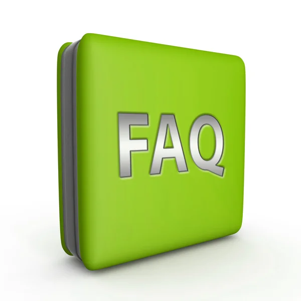 Faq square icon on white background — Stock Photo, Image