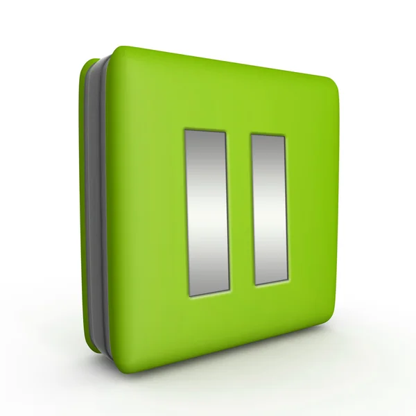 Pause square icon on white background — Stock Photo, Image