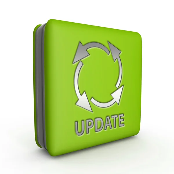 Update square icon on white background — Stock Photo, Image