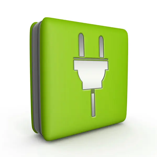 Power square icon on white background — Stock Photo, Image