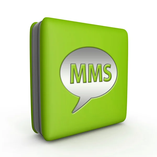 MMS négyzet alakú ikon a fehér háttér — Stock Fotó