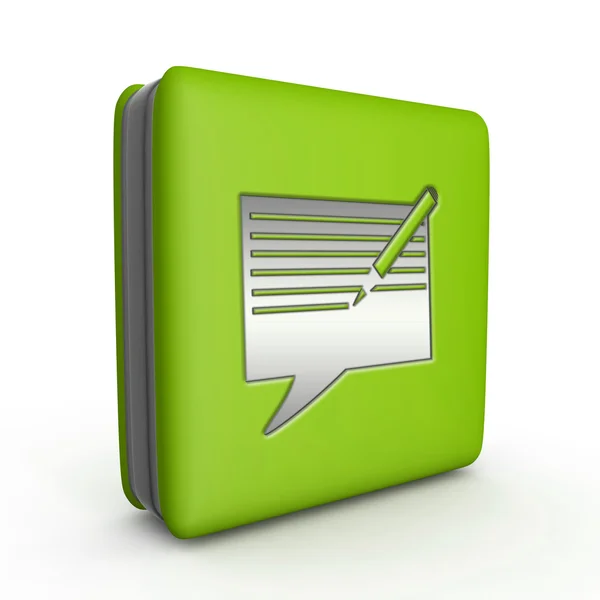 New message square icon on white background — Stock Photo, Image