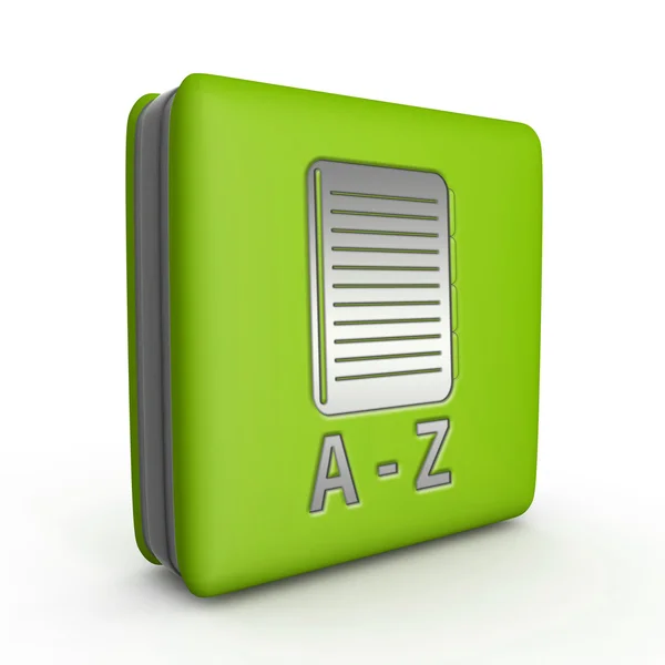 A-z quadratisches Symbol auf weißem Hintergrund — Stockfoto