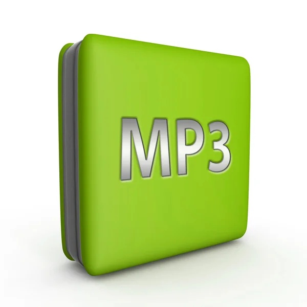 MP3 ikona kwadrat na białym tle — Zdjęcie stockowe