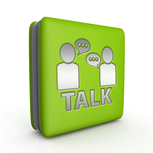Talk square icon on white background — Stock Photo, Image