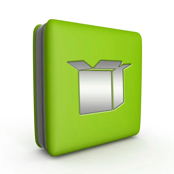 Box square icon on white background — Stock Photo, Image