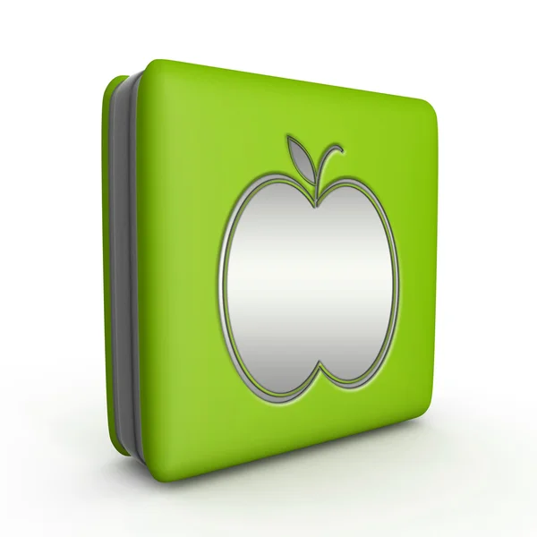 Icono cuadrado de Apple sobre fondo blanco — Foto de Stock