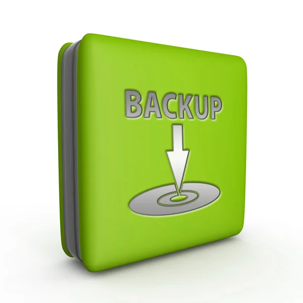 Backup quadratischen Symbol auf weißem Hintergrund — Stockfoto