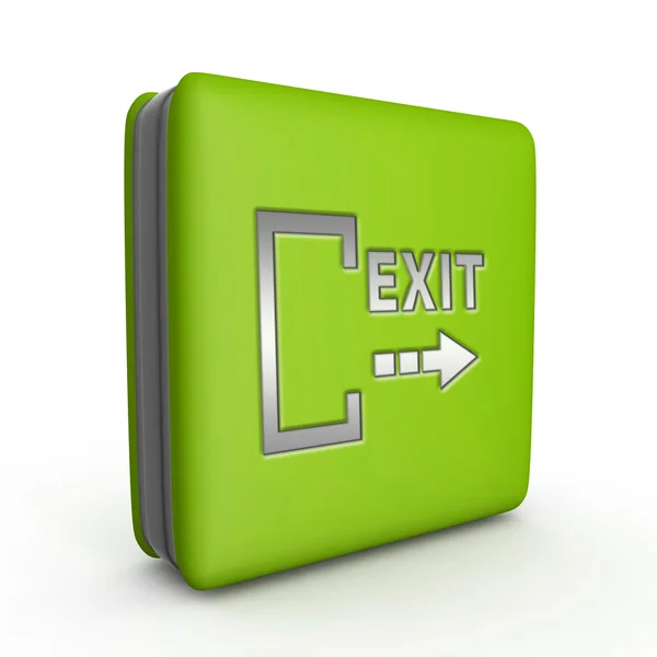 Čtvercovou ikonu exit na bílém pozadí — Stock fotografie