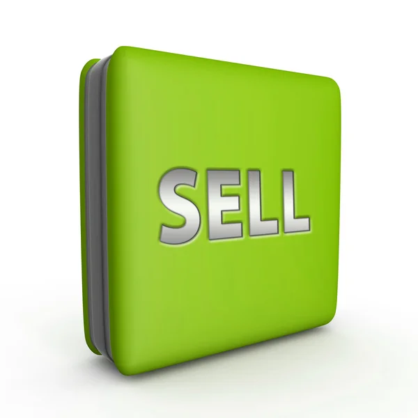 Sälja fyrkantiga ikonen på vit bakgrund — Stockfoto