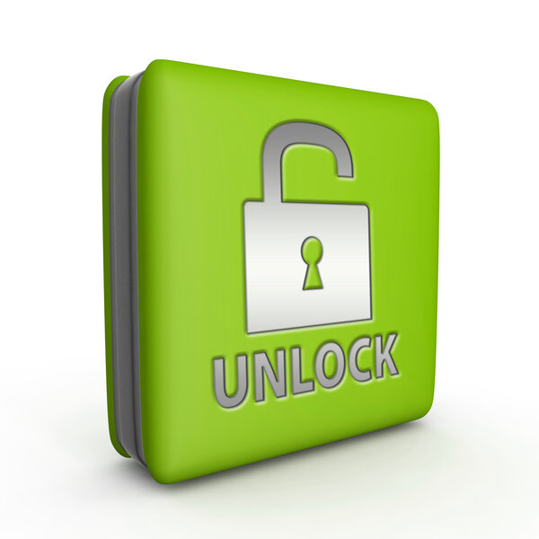 Значок Unclock square на белом фоне
