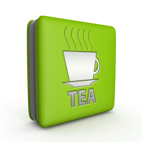 Tea square icon on white background — Stock Photo, Image