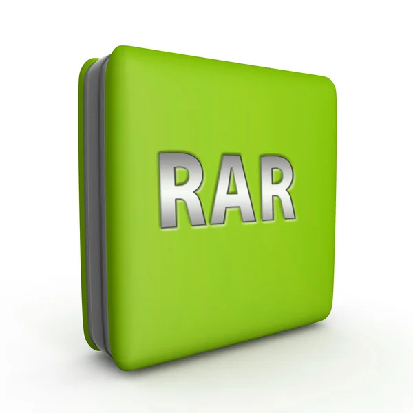 Rar quadratisches Symbol auf weißem Hintergrund — Stockfoto