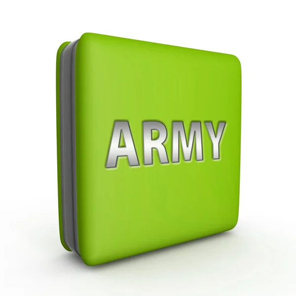 Army square icon on white background — Stock Photo, Image