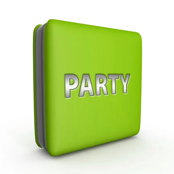 Party ikona kwadrat na białym tle — Zdjęcie stockowe