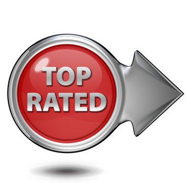 En beğenilen dairesel simgesi beyaz arka plan üzerinde