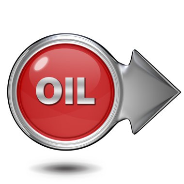 Beyaz arka plan üzerinde petrol dairesel simgesi