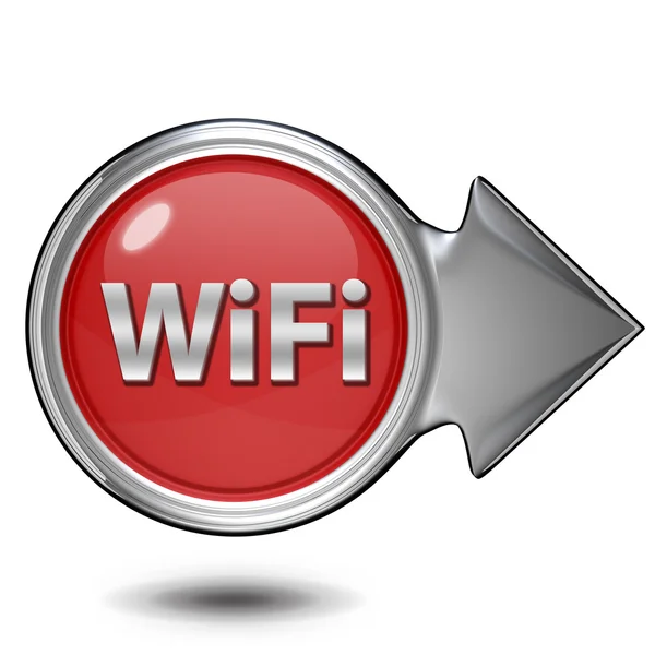 Wi-Fi кругова іконка на білому тлі — стокове фото