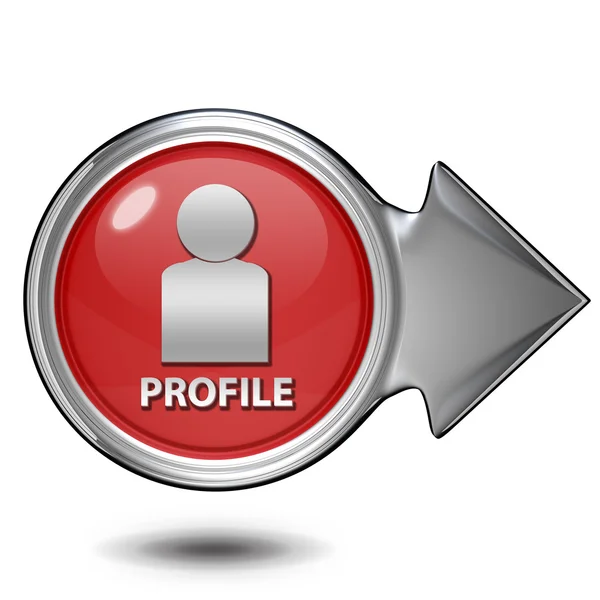 Profil kör alakú ikon fehér háttér — Stock Fotó
